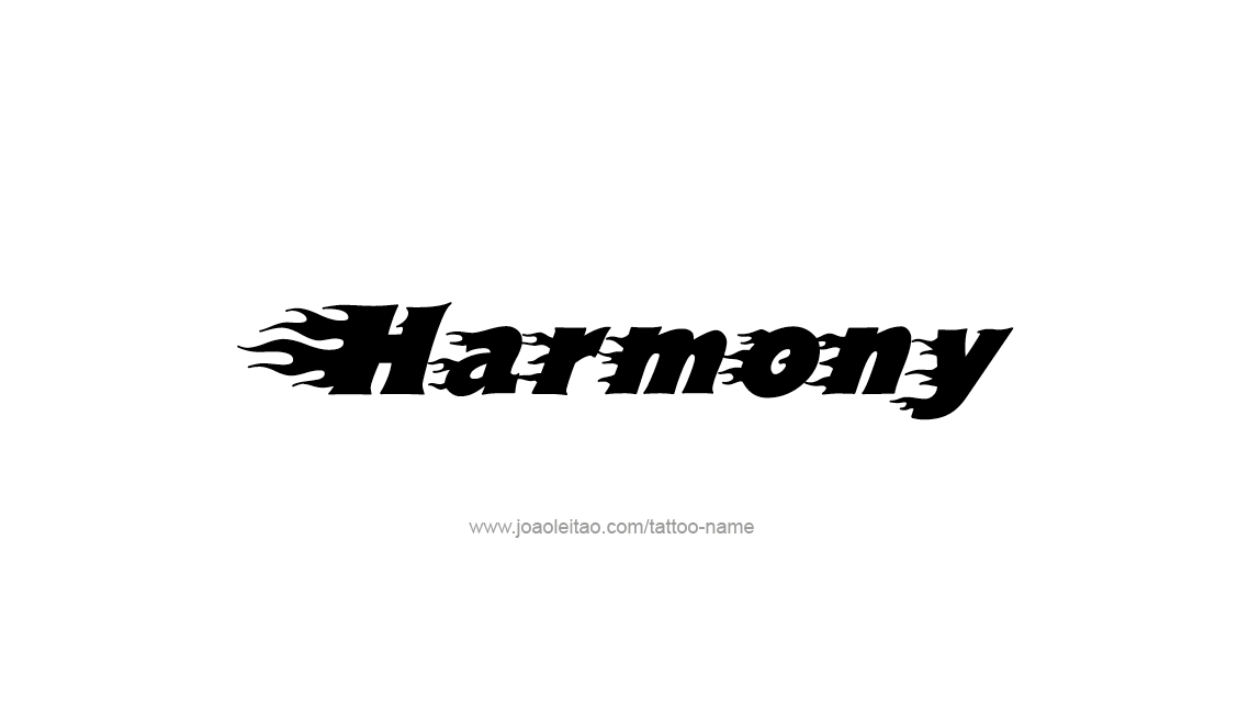 Tattoo Design Inspiration Name Harmony   