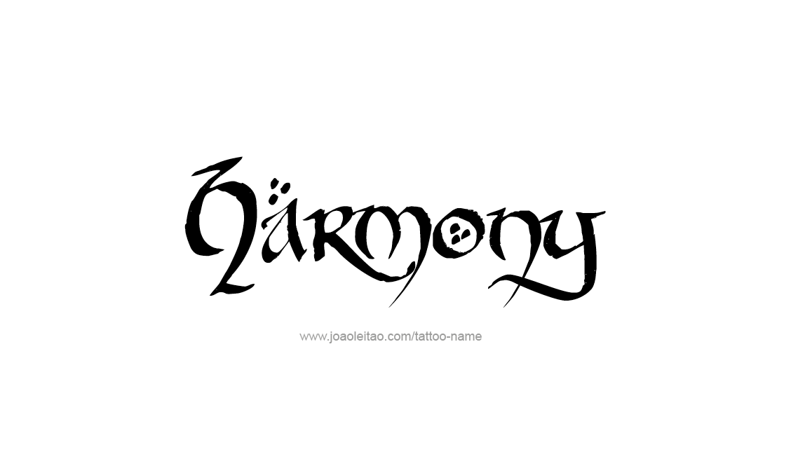 Tattoo Design Inspiration Name Harmony   