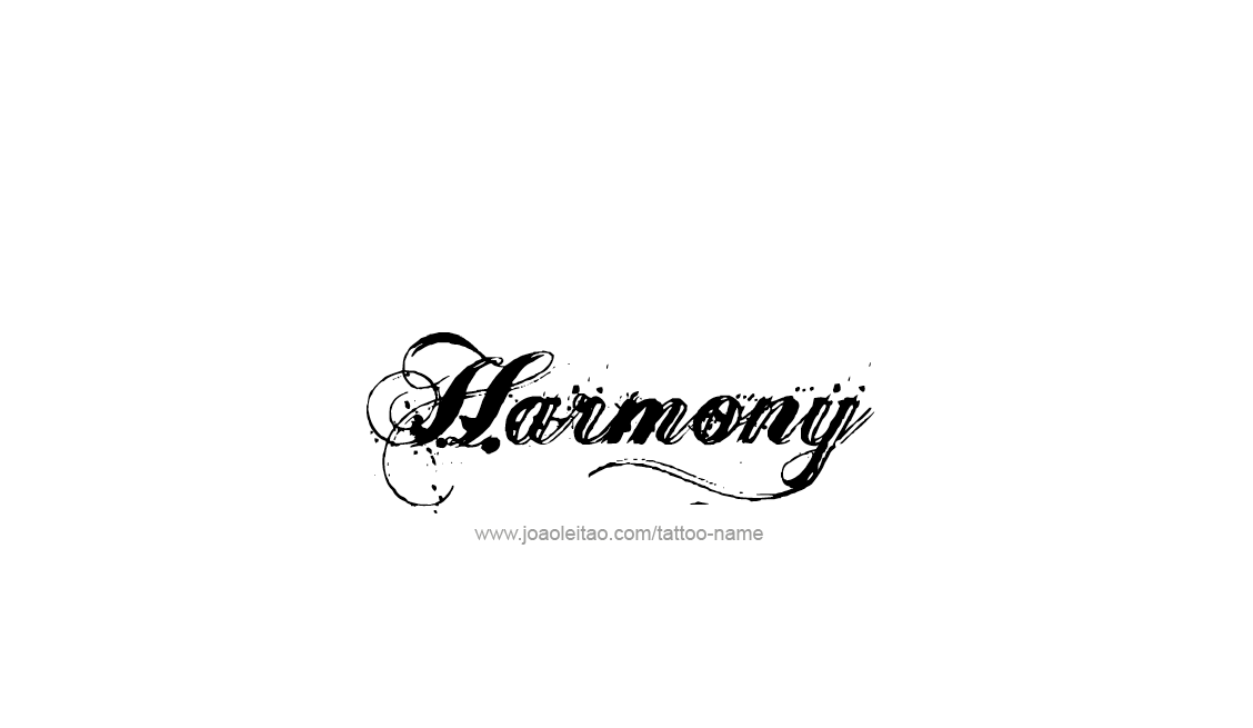 Tattoo Design Name Harmony   