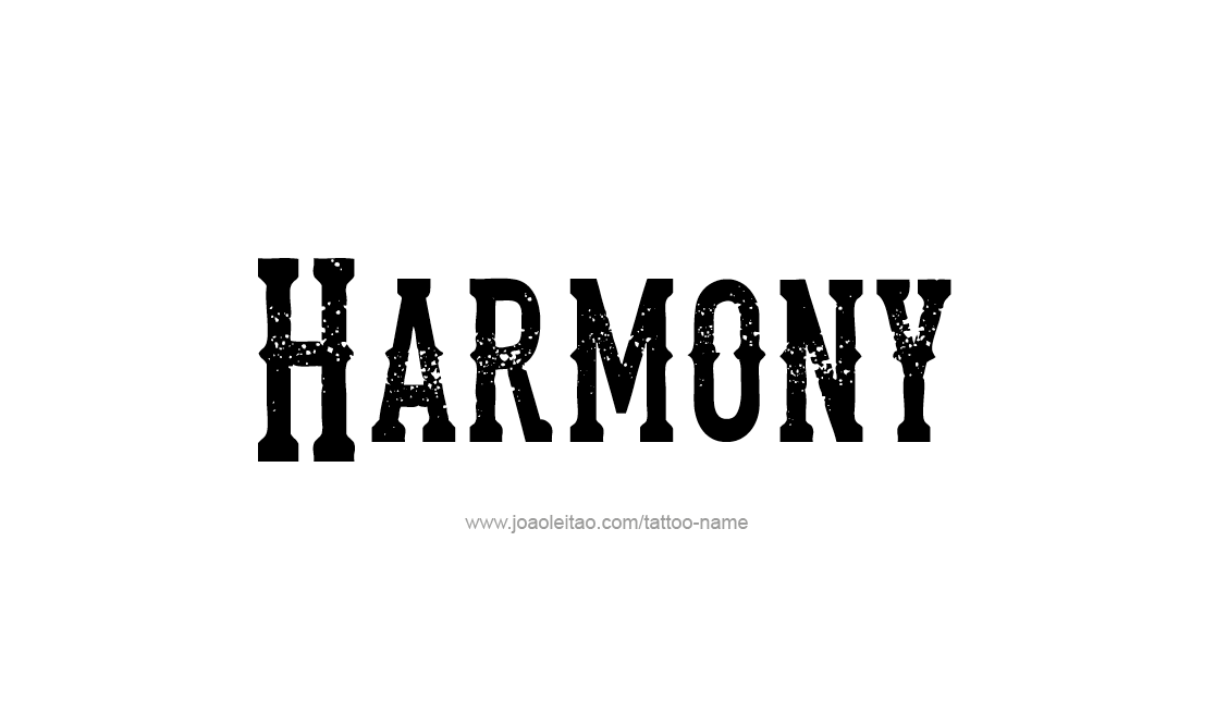 Tattoo Design Name Harmony   