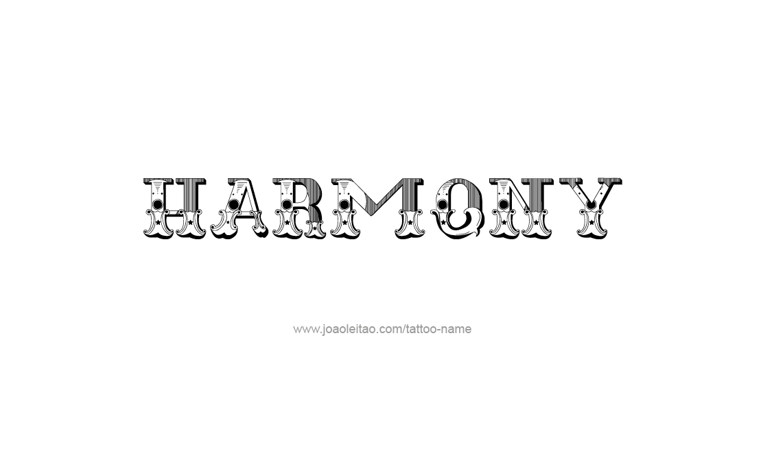 Tattoo Design Inspiration Name Harmony   