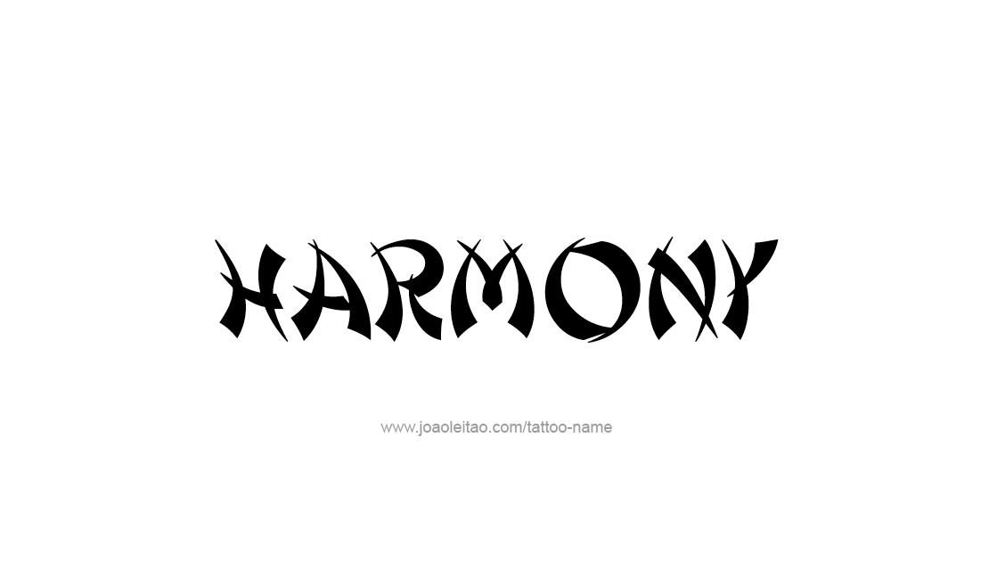 Tattoo Design Inspiration Name Harmony   