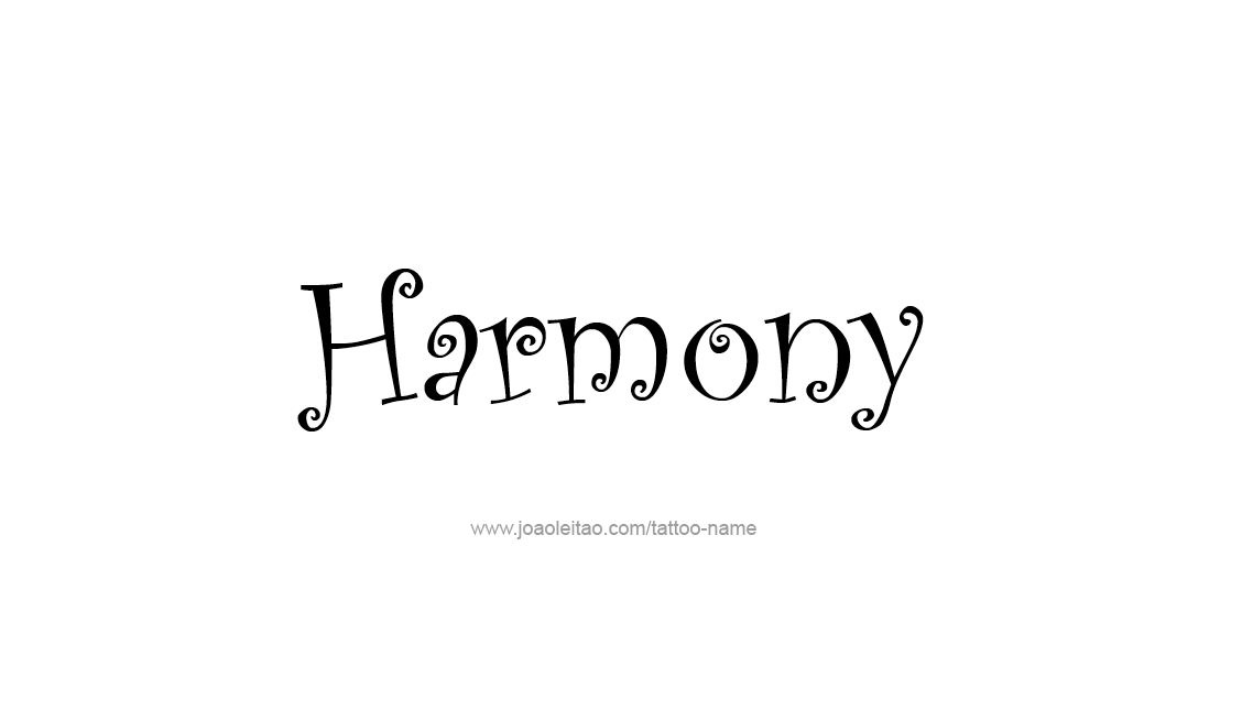 Tattoo Design Name Harmony   