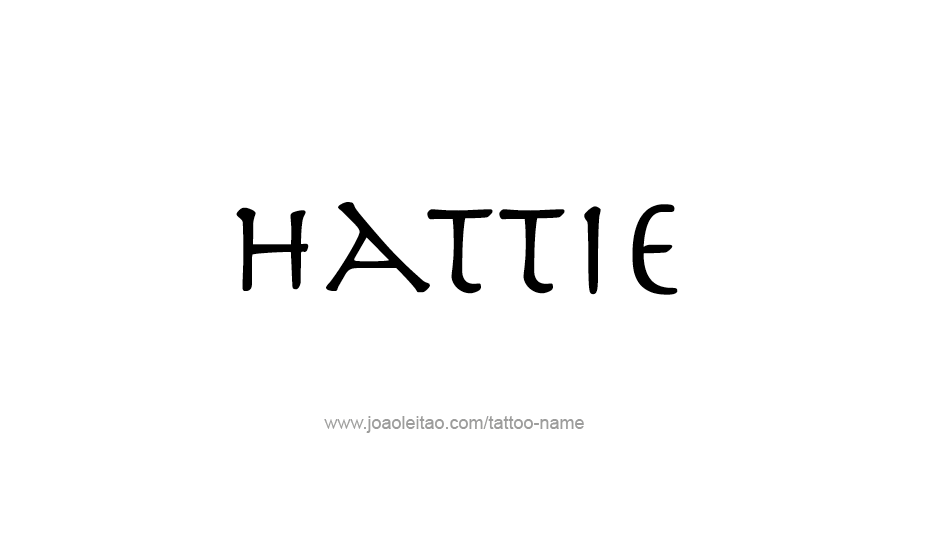 Tattoo Design Name Hattie   