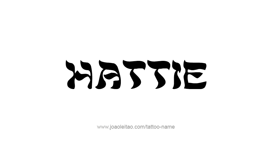 Tattoo Design Name Hattie   