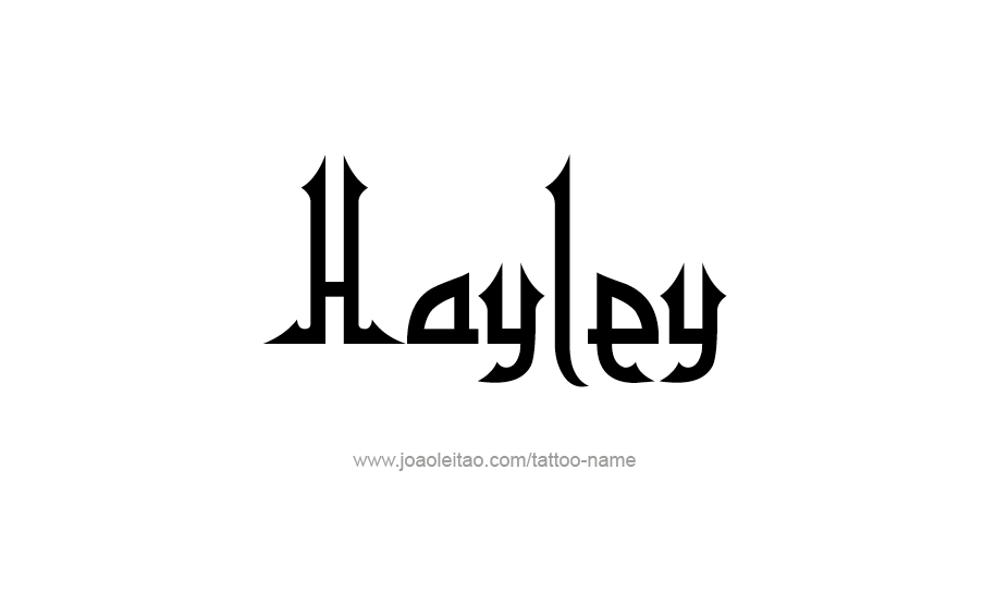 Tattoo Design Name Hayley   