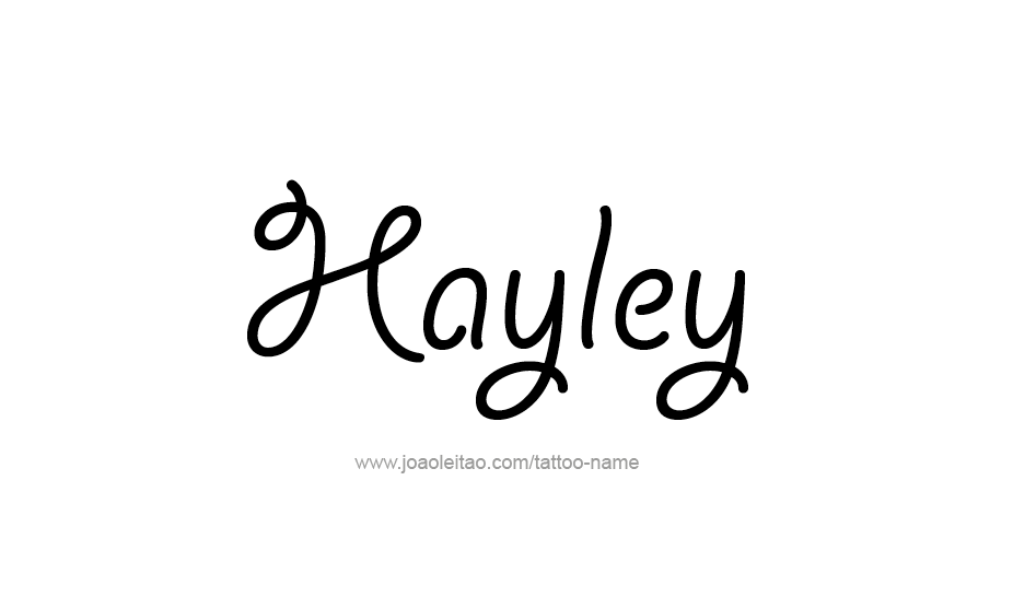 Tattoo Design Name Hayley   