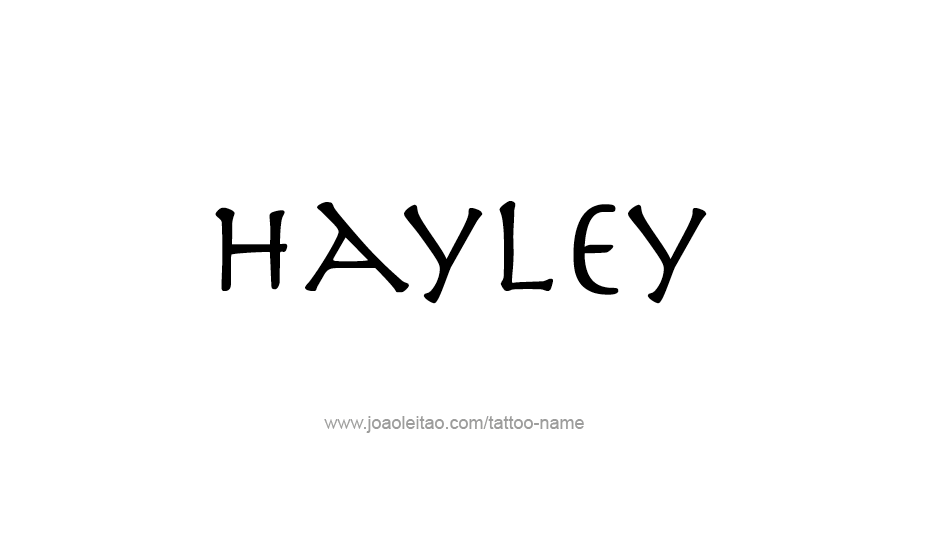 Tattoo Design Name Hayley   