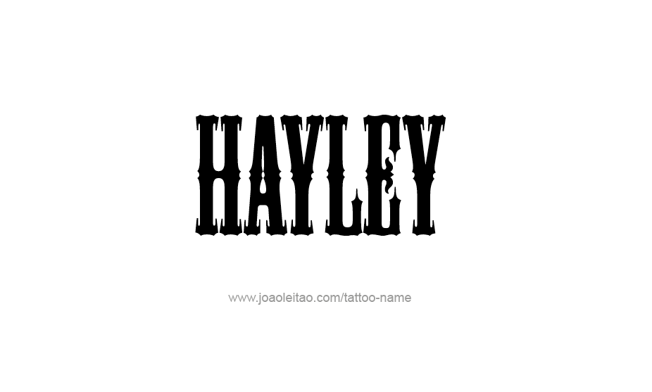 Tattoo Design Name Hayley   