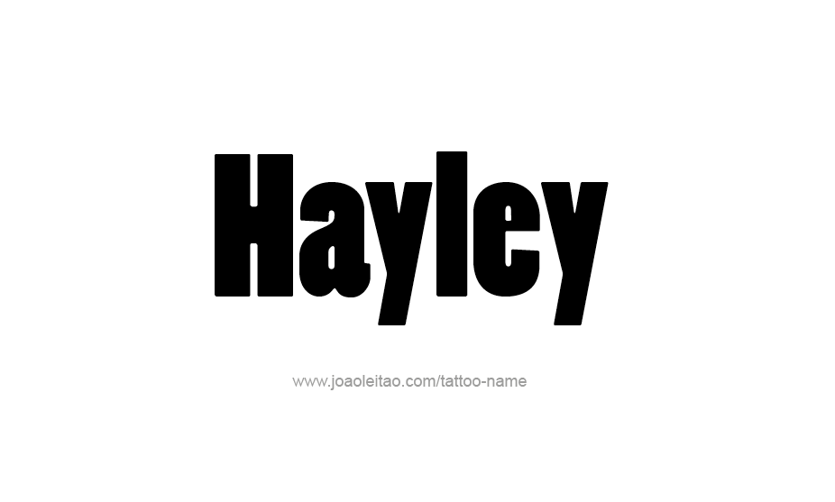 Tattoo Design Name Hayley   