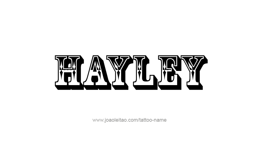 Tattoo Design Name Hayley   