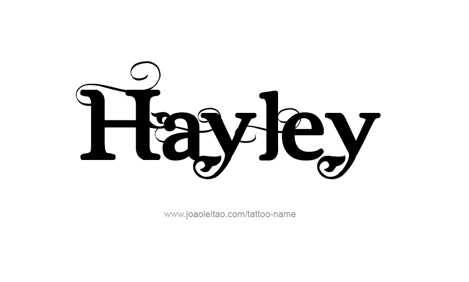 Tattoo Design Name Hayley   