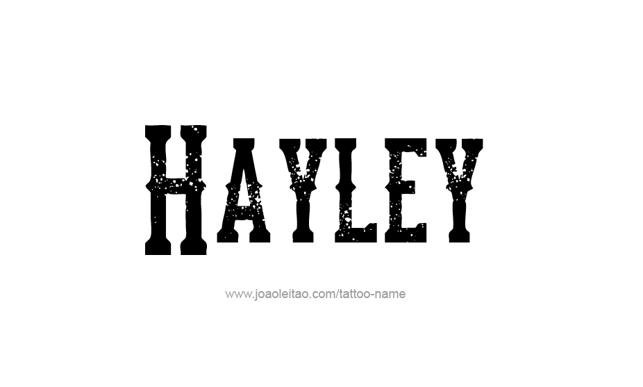 Tattoo Design Name Hayley   