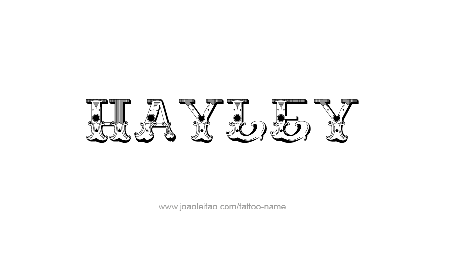 Tattoo Design Name Hayley   