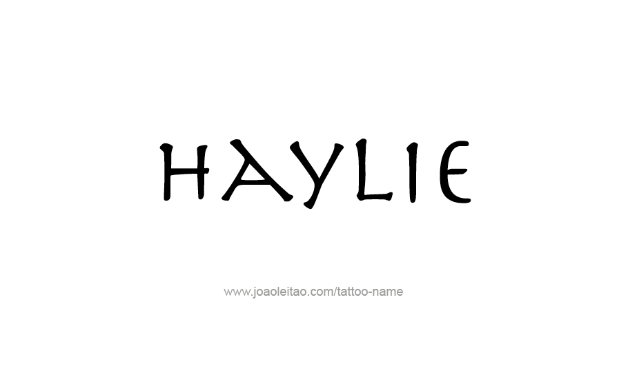 Tattoo Design Name Haylie   