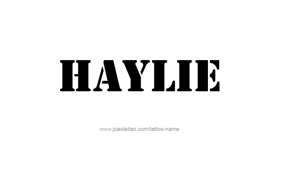 Tattoo Design Name Haylie   