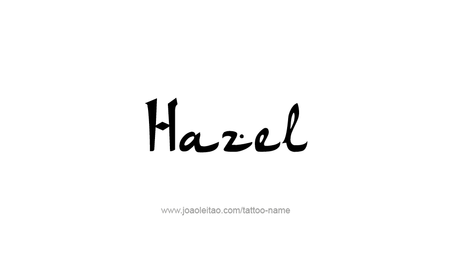 Tattoo Design Name Hazel   