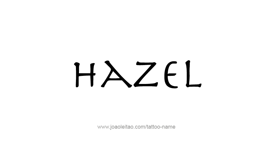 Tattoo Design Name Hazel   