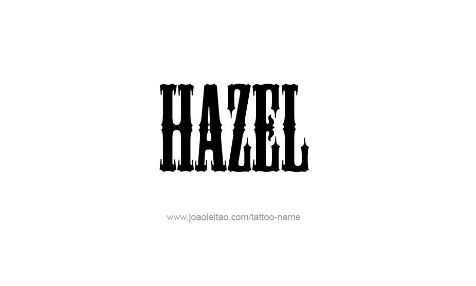 Tattoo Design Name Hazel   