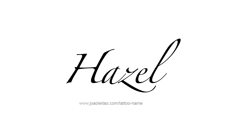 Tattoo Design Name Hazel   