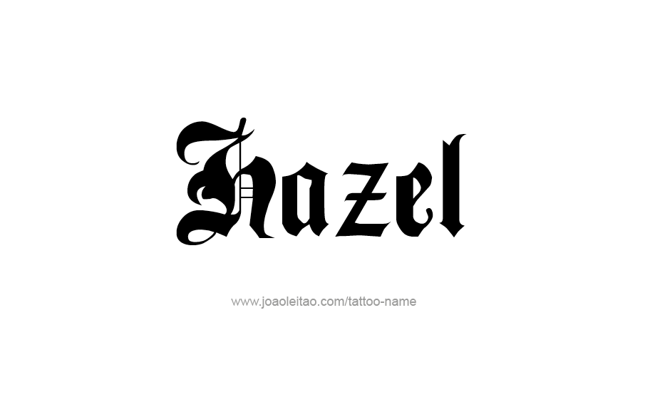 Tattoo Design Name Hazel   