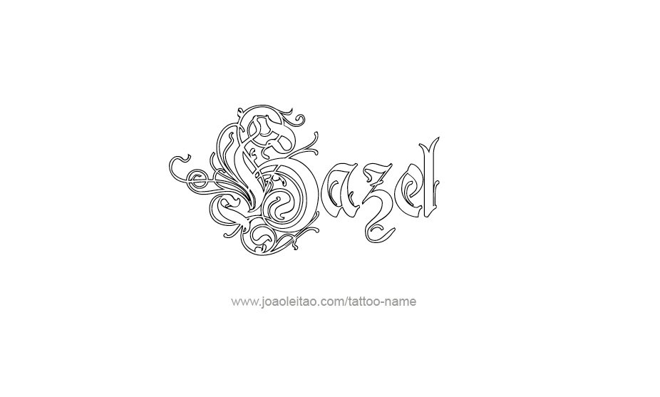 Tattoo Design Name Hazel   