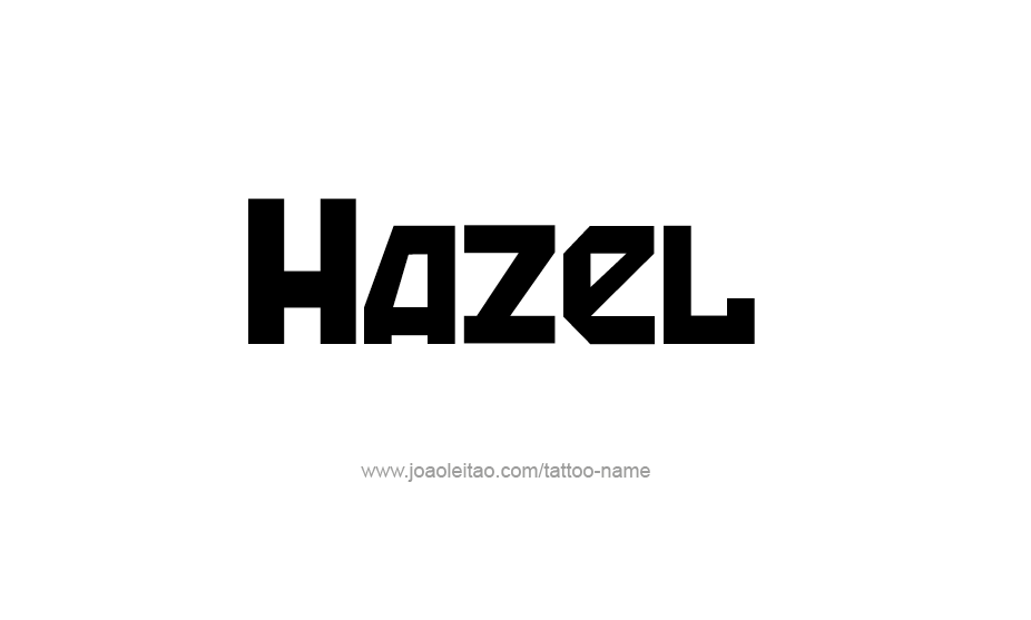 Tattoo Design Name Hazel   