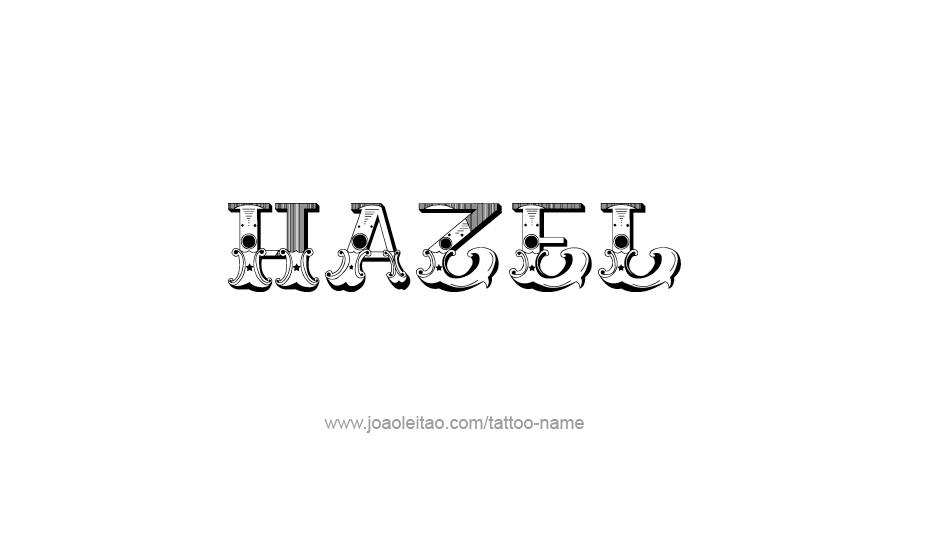 Tattoo Design Name Hazel   