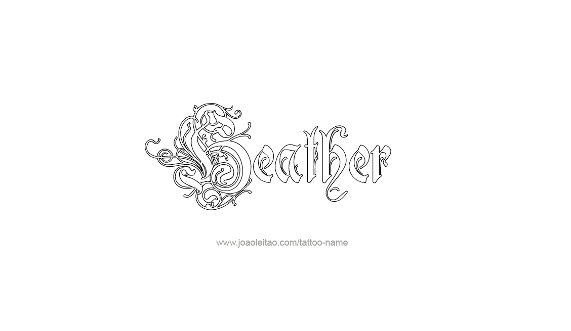 Tattoo Design Name Heather   