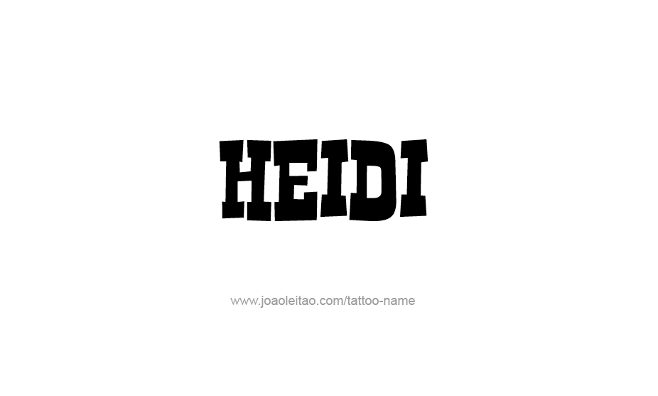 Tattoo Design Name Heidi   