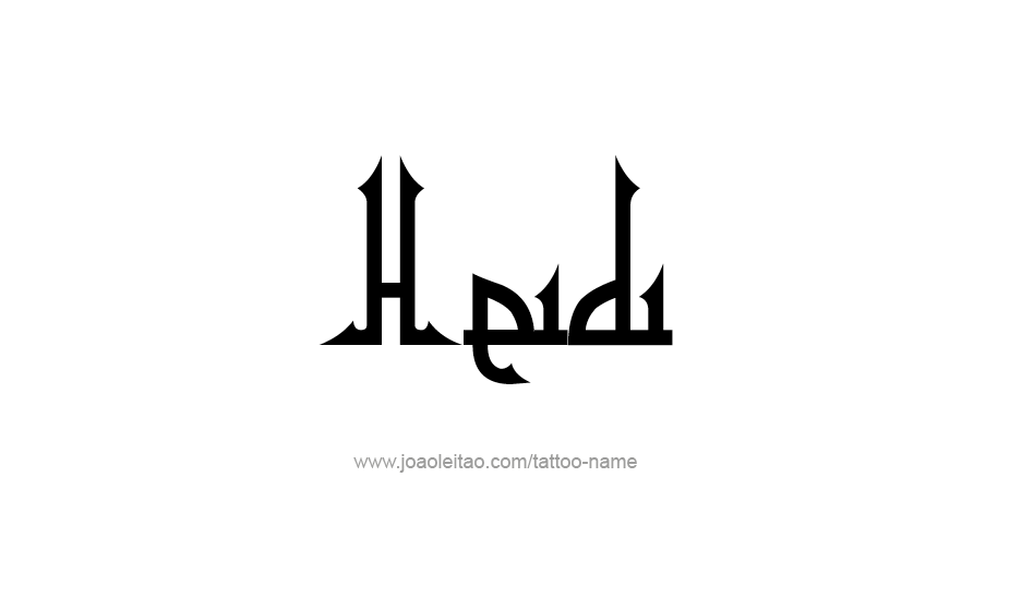 Tattoo Design Name Heidi   