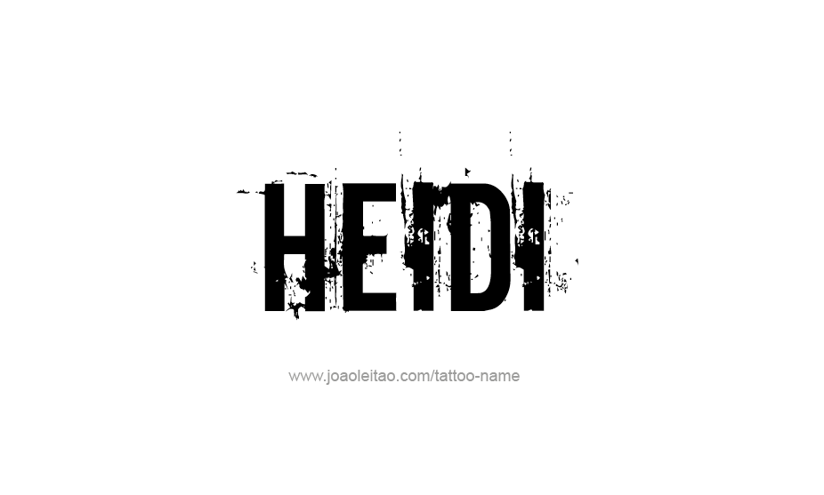 Tattoo Design Name Heidi   