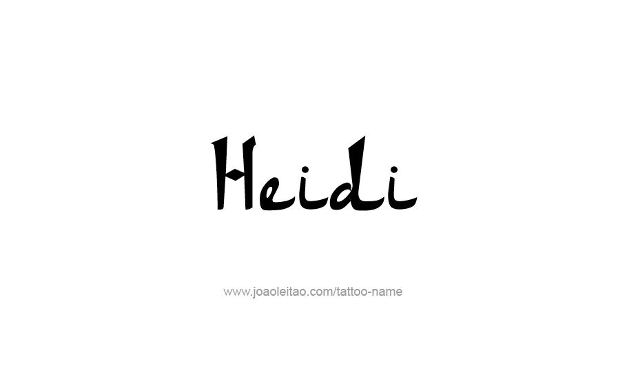 Tattoo Design Name Heidi   