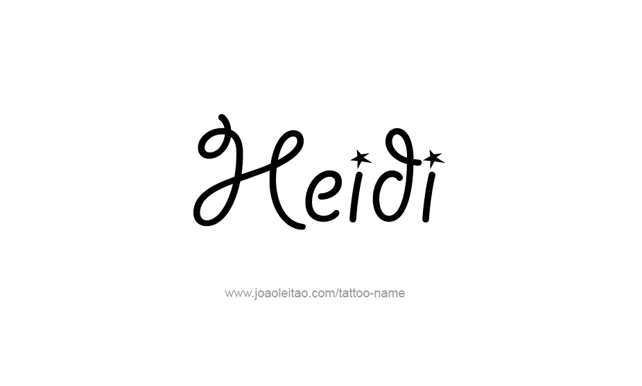 Tattoo Design Name Heidi   