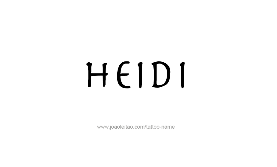 Tattoo Design Name Heidi   