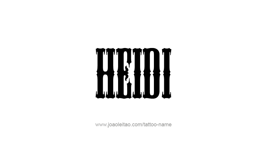 Tattoo Design Name Heidi   