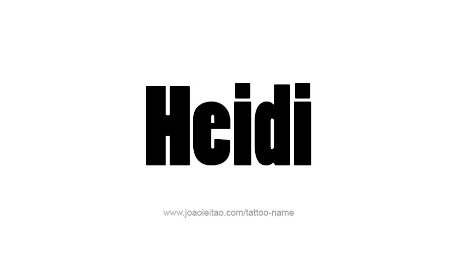 Tattoo Design Name Heidi   