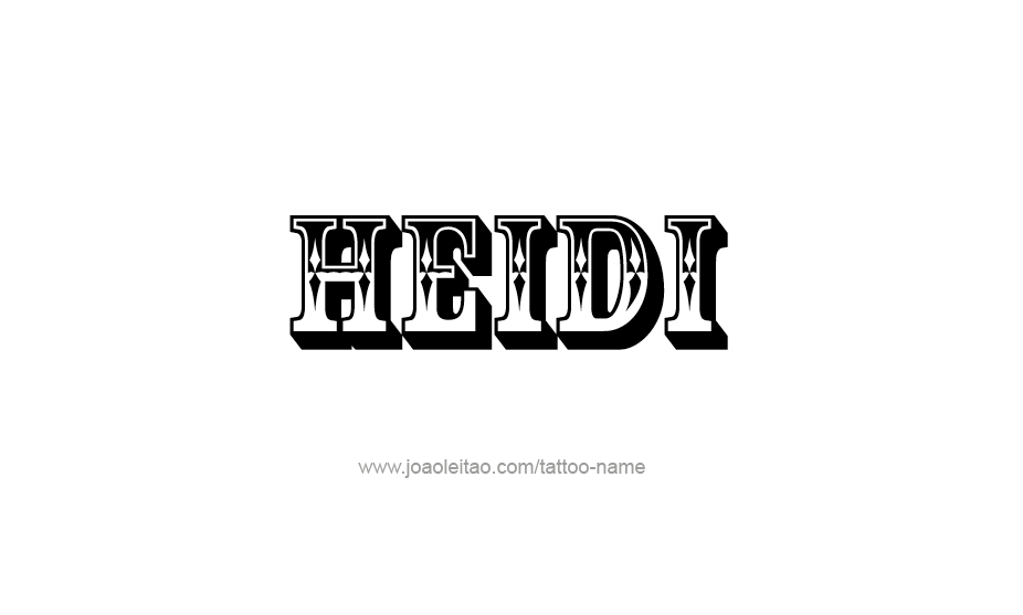 Tattoo Design Name Heidi   