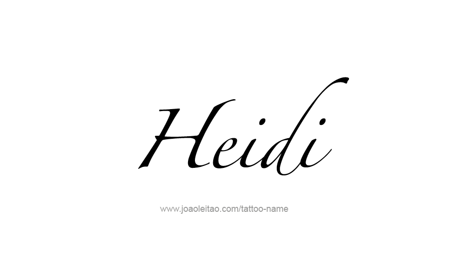 Tattoo Design Name Heidi   