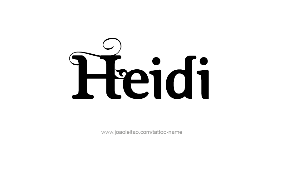 Tattoo Design Name Heidi   
