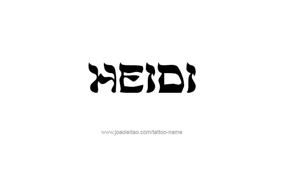 Tattoo Design Name Heidi   