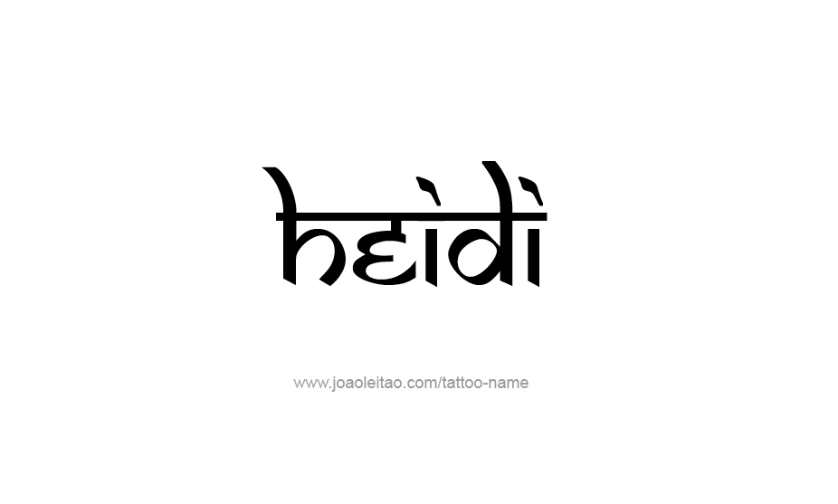 Tattoo Design Name Heidi   