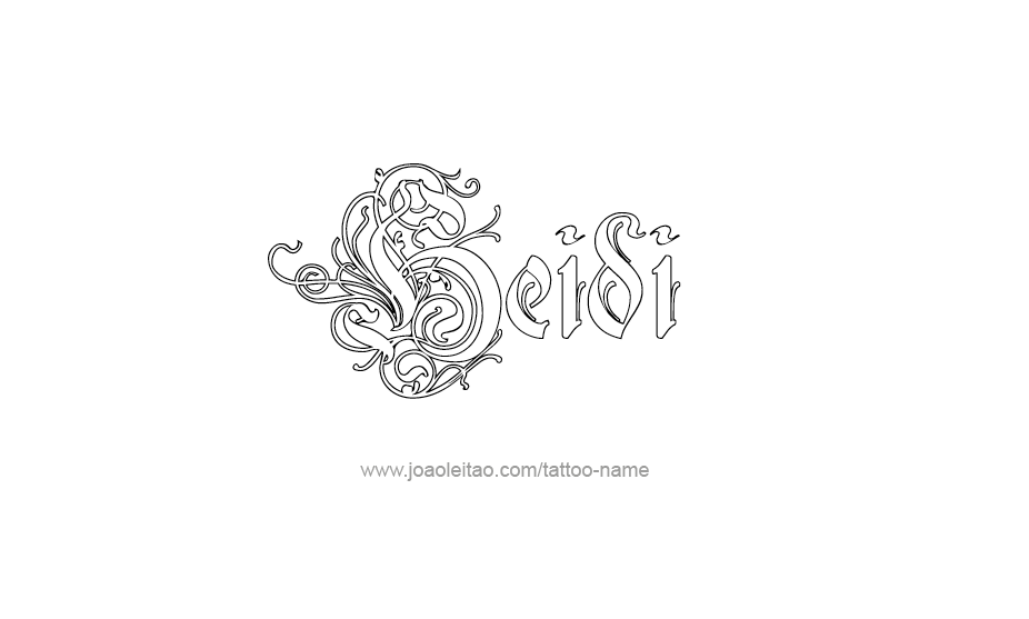 Tattoo Design Name Heidi   