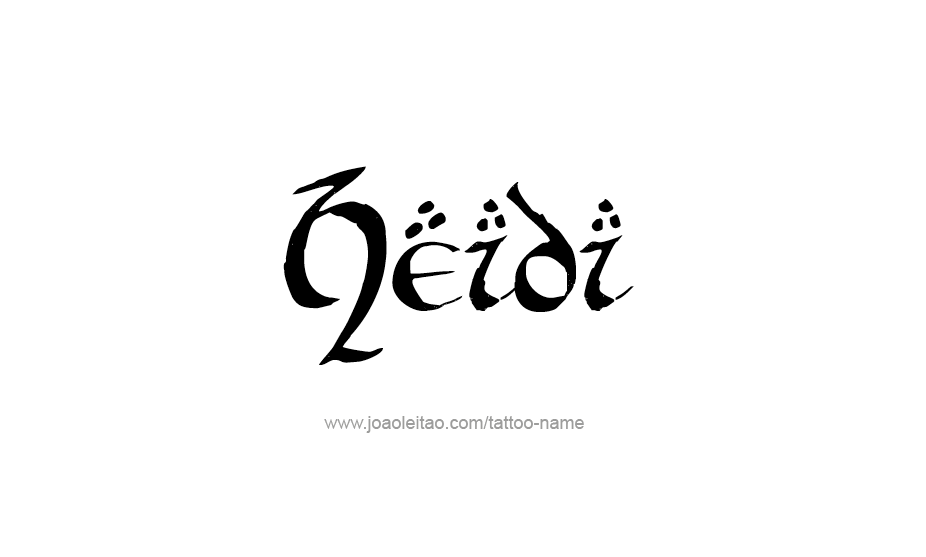 Tattoo Design Name Heidi   