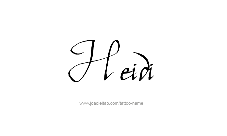 Tattoo Design Name Heidi   