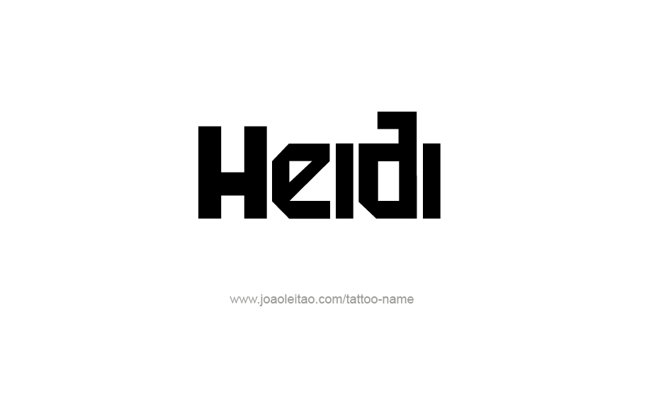 Tattoo Design Name Heidi   