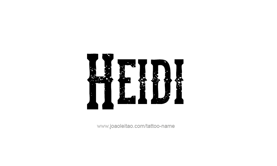 Tattoo Design Name Heidi   