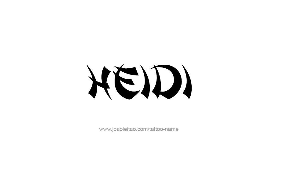 Tattoo Design Name Heidi   