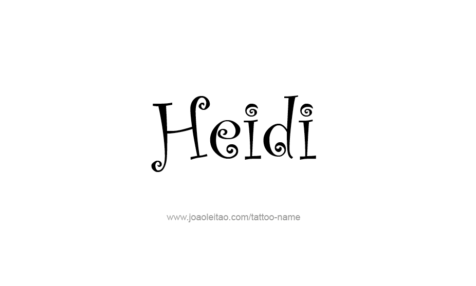 Tattoo Design Name Heidi   