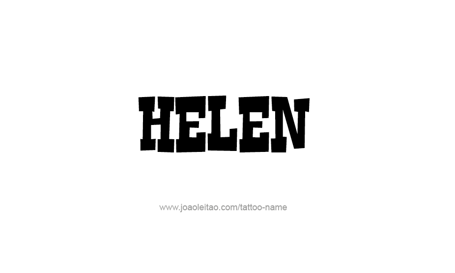 Tattoo Design Name Helen   